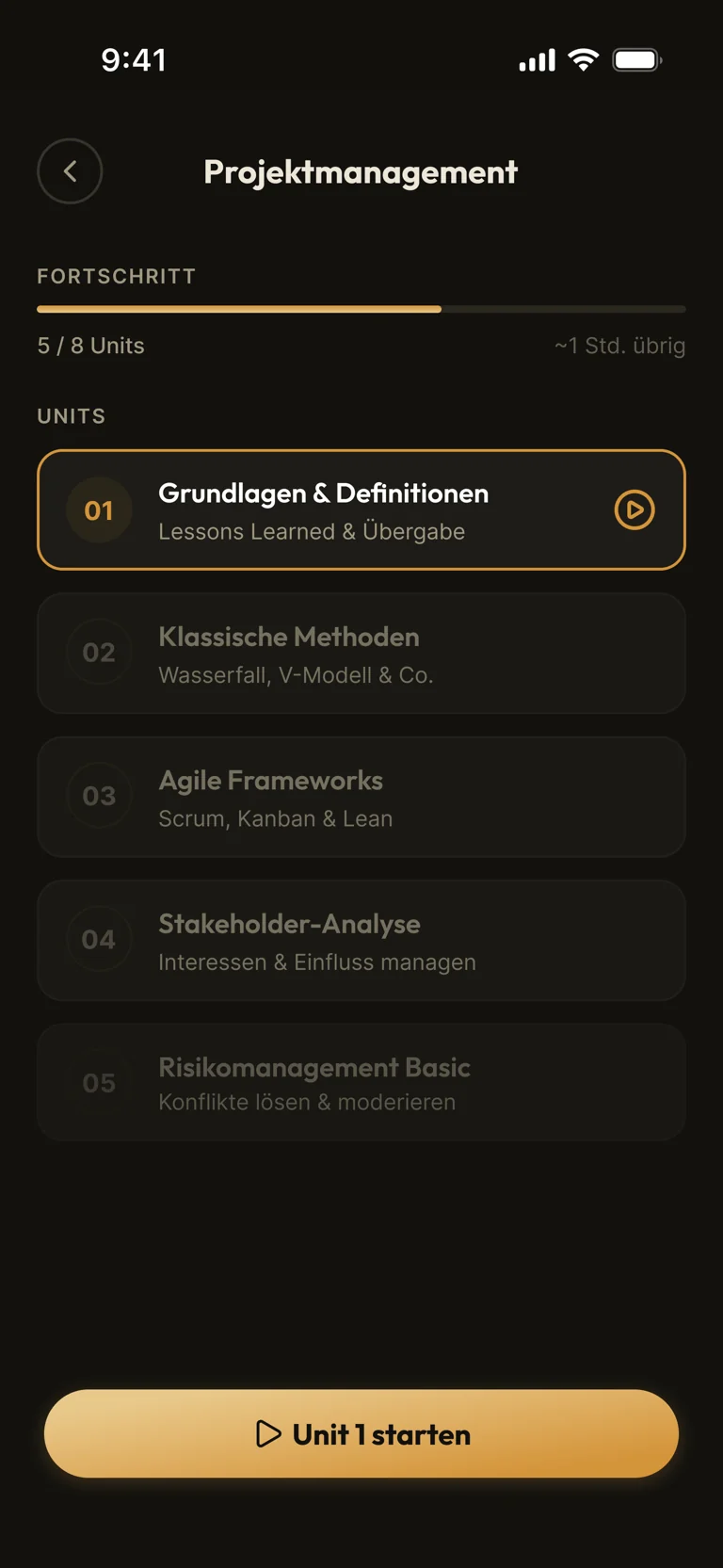 Original elvate App zu Schritt 03